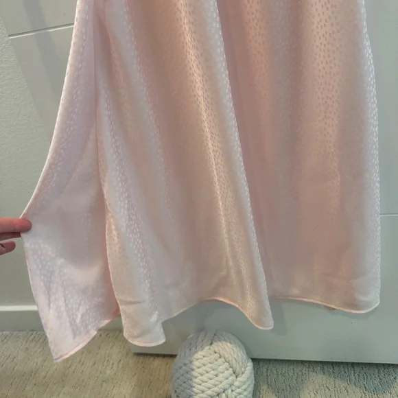 Lovers + Friends Massie Gown Blush Pink Revolve Maxi Dress Strappy Crisscross S - Picture 15 of 16